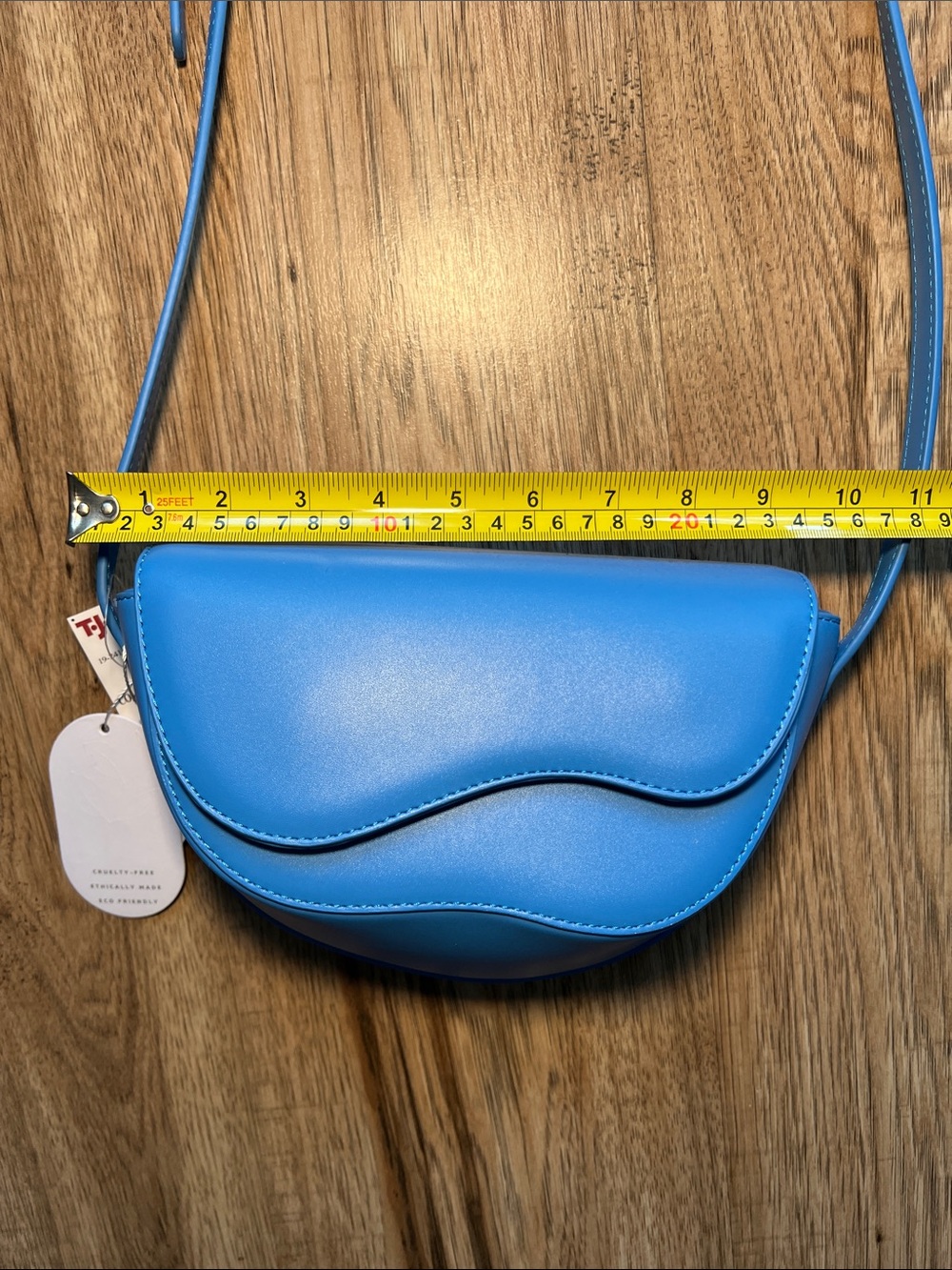 NEW! Melie Bianco Blue Crossbody Saddle Bag - Picture 4 of 7